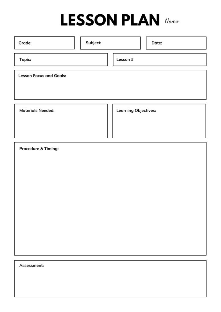 Lesson Plan Sample