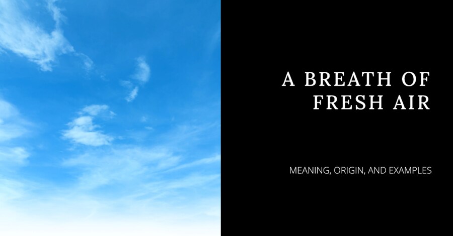 A Breath of Fresh Air Meaning, Origin, and Examples