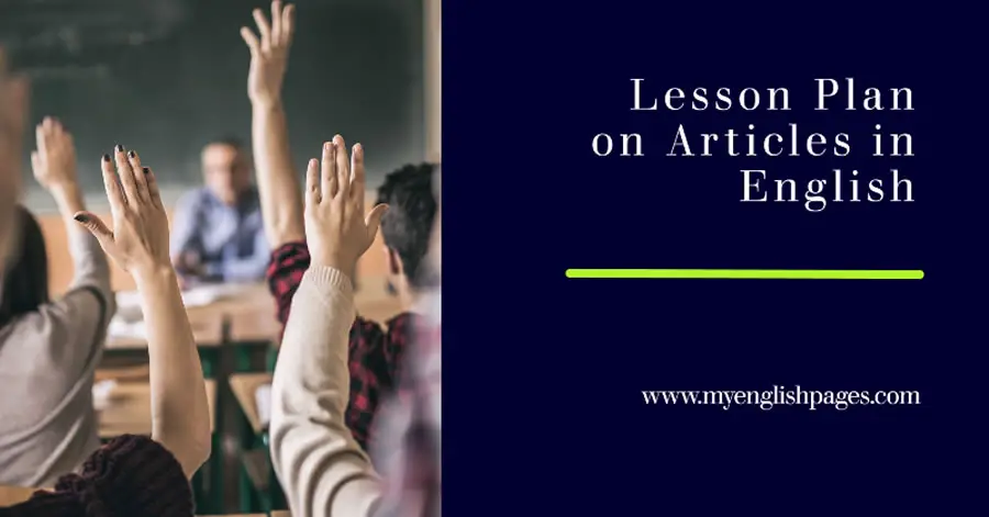 Lesson Plan on Articles
