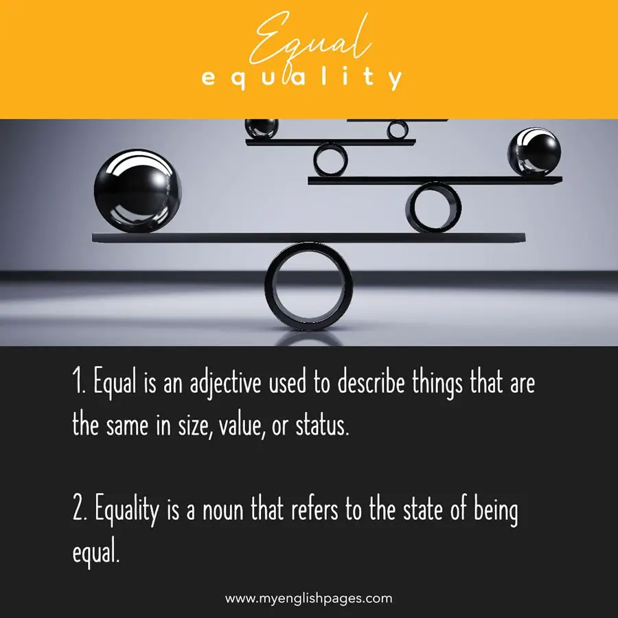 The Difference Between Equal and Equality