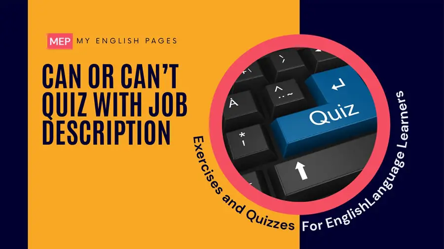Can or Can't Quiz with Job Description