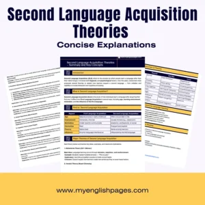 Second Language Acquisition Theories