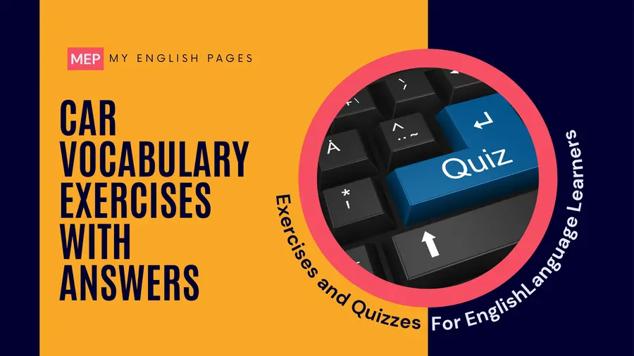 Car Vocabulary Exercises with Answers